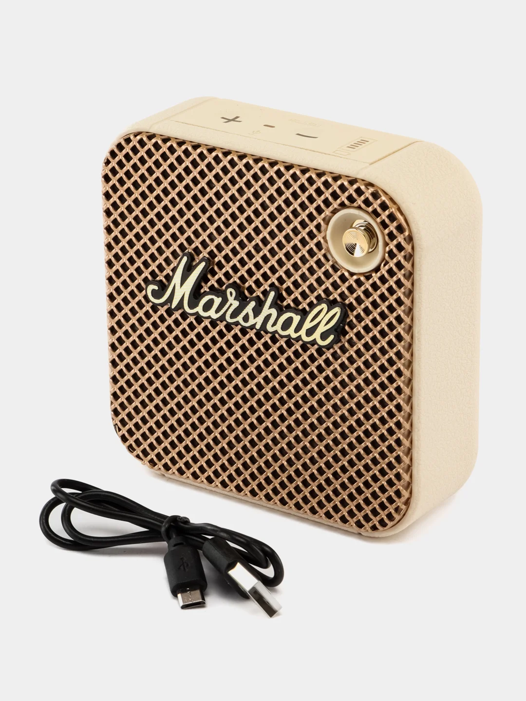 Белый беспроводная Bluetooth колонка Marshal, беспроводная блютуз колонка с радио