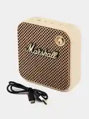 Белый беспроводная Bluetooth колонка Marshal, беспроводная блютуз колонка с радио