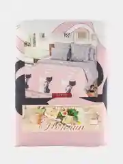 Розовый комплект постельного белья,1,5 спальный,Состав - поплин (хлопок 100%)