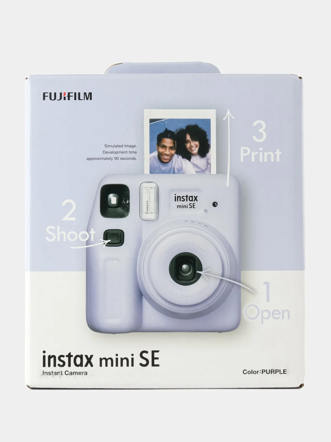 Лавандовый фотоаппарат моментальной печати Fujifilm Instax Mini SE