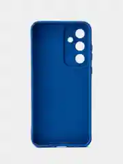 Синий чехол для Samsung Galaxy A35 (Самсунг Галакси А35), черный защита камеры силиконовый