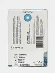 Морской цветные линзы Zummy Natural 0,0, радиус кривизны 8,6