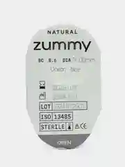 Морской цветные линзы Zummy Natural 0,0, радиус кривизны 8,6