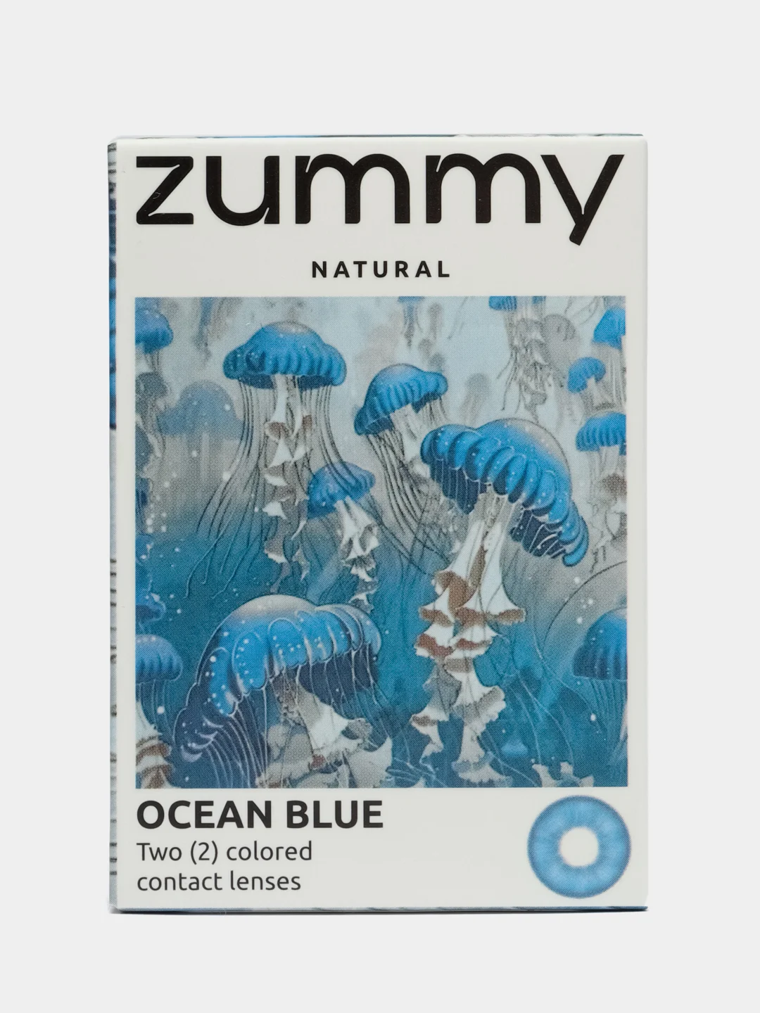 Морской цветные линзы Zummy Natural 0,0, радиус кривизны 8,6
