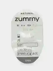 Небесно-голубой цветные линзы Zummy Natural 0,0, радиус кривизны 8,6
