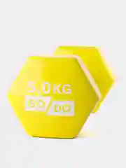 Желтый гантель виниловая GO DO