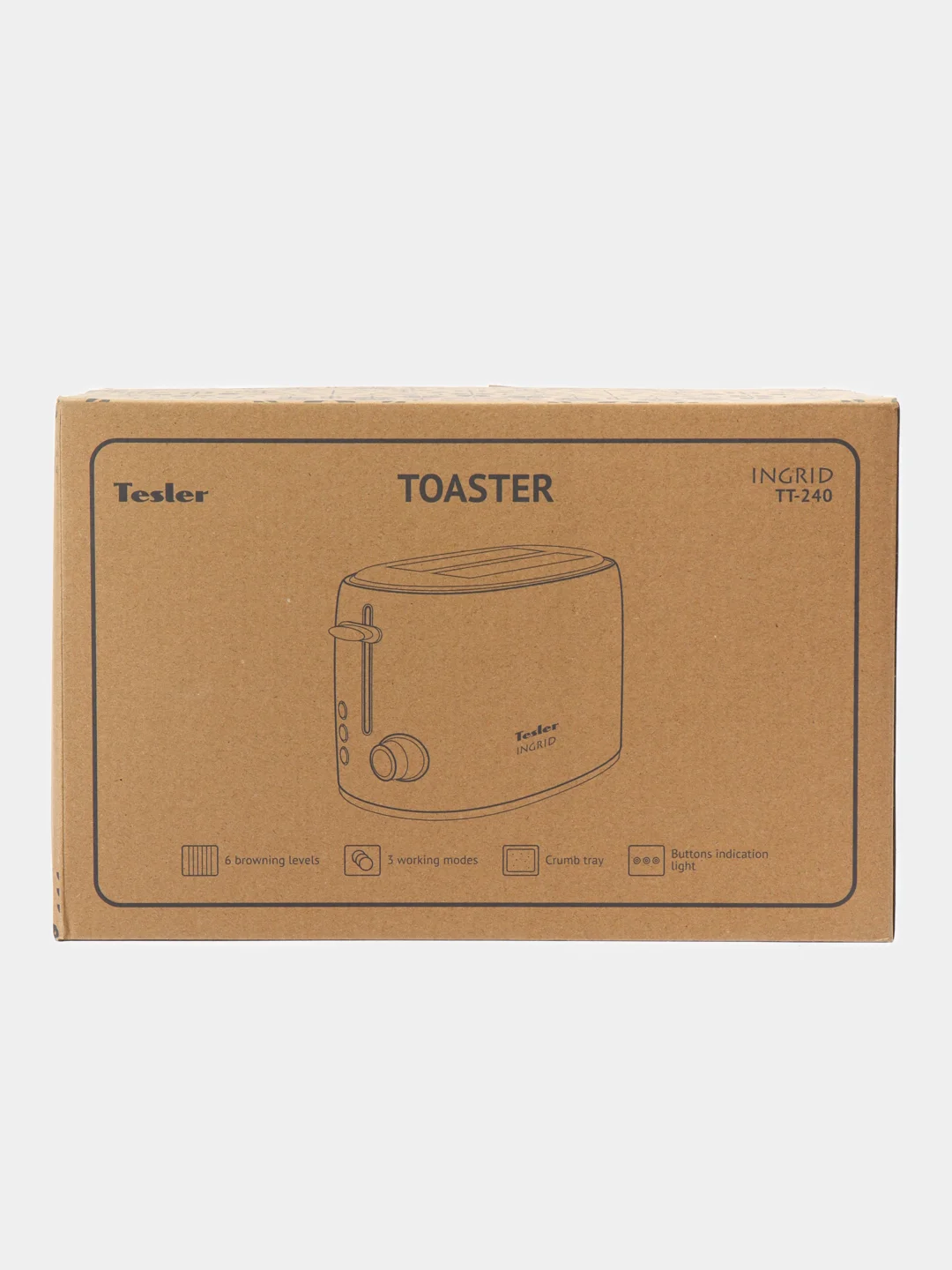 Бежевый тостер TESLER TT-240