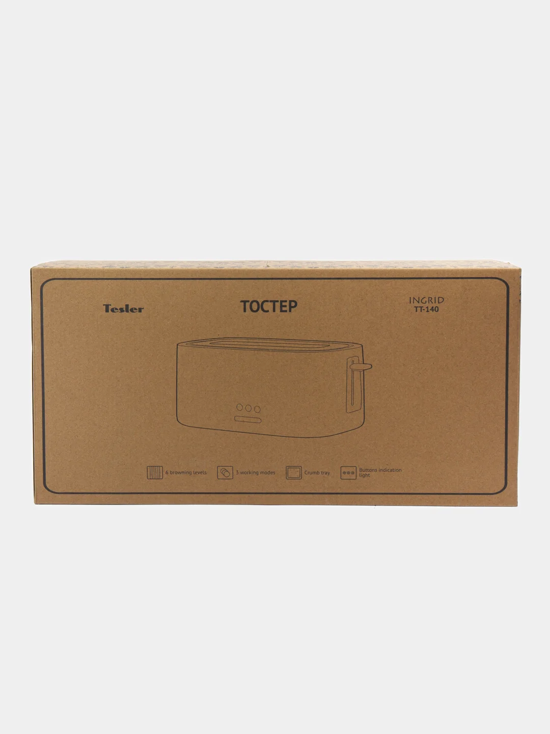 Бежевый тостер TESLER TT-140
