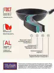 Сковорода антипригарная 24 см Unifico My day Tradition