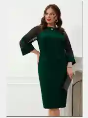 Зеленый платье женское вечернее, большие размеры