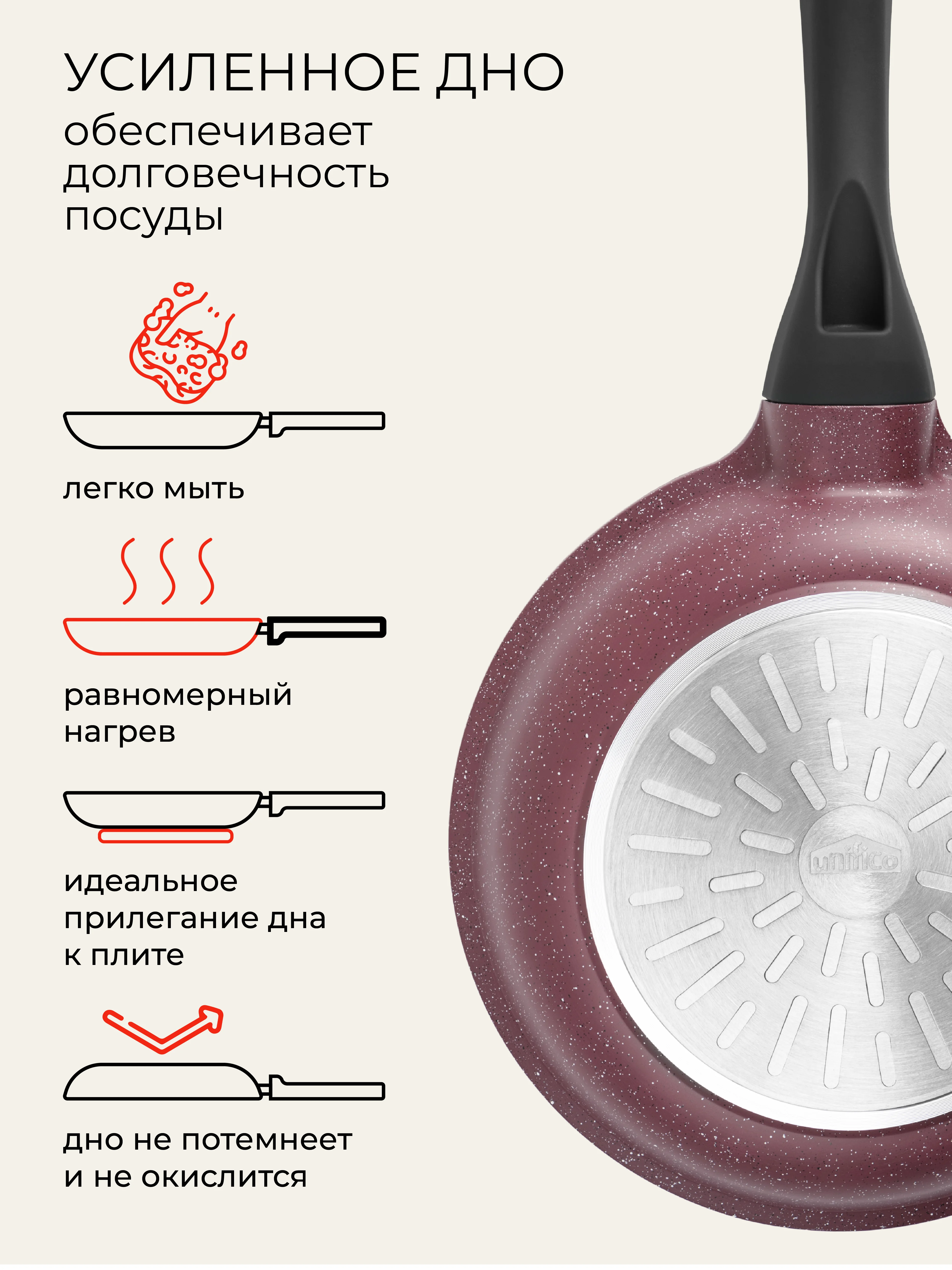 Сковорода литая Ispirato melograno 24 26 см