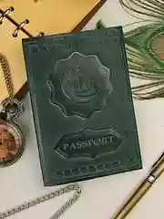 Тёмно-зелёный обложка на паспорт "Мечеть"
