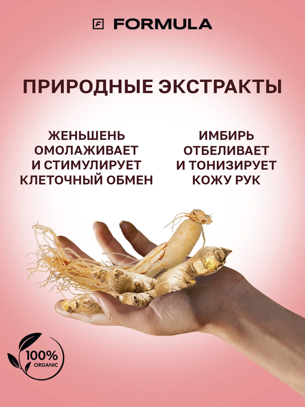 Жидкое мыло антибактериальное "Имбирь и женьшень"  F FORMULA , 500ml