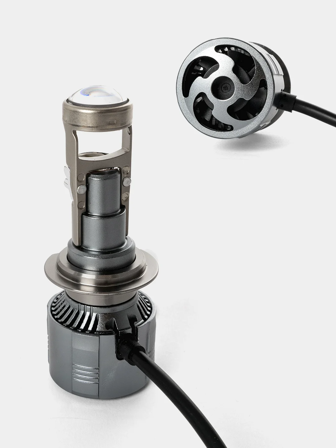 Мини Линзы Bi Led H7 / H18 (2 шт) автомобильные светодиодные лампы 12- 24V