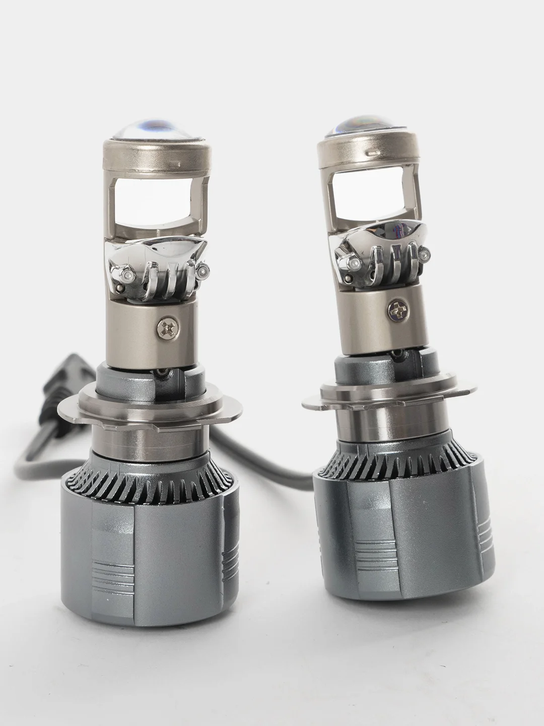 Белый мини Линзы Bi Led H7 / H18 (2 шт) автомобильные светодиодные лампы 12- 24V