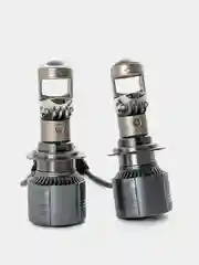 Белый мини Линзы Bi Led H7 / H18 (2 шт) автомобильные светодиодные лампы 12- 24V