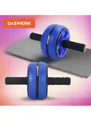 Ролик для пресса, тренажер колесо для пресса, рук, спины, с ковриком, Daswerk, 680018