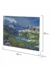 Картина стразами (алмазная мозаика) 40*50 см, Остров сокровищ "Горное озеро" на подрамнике