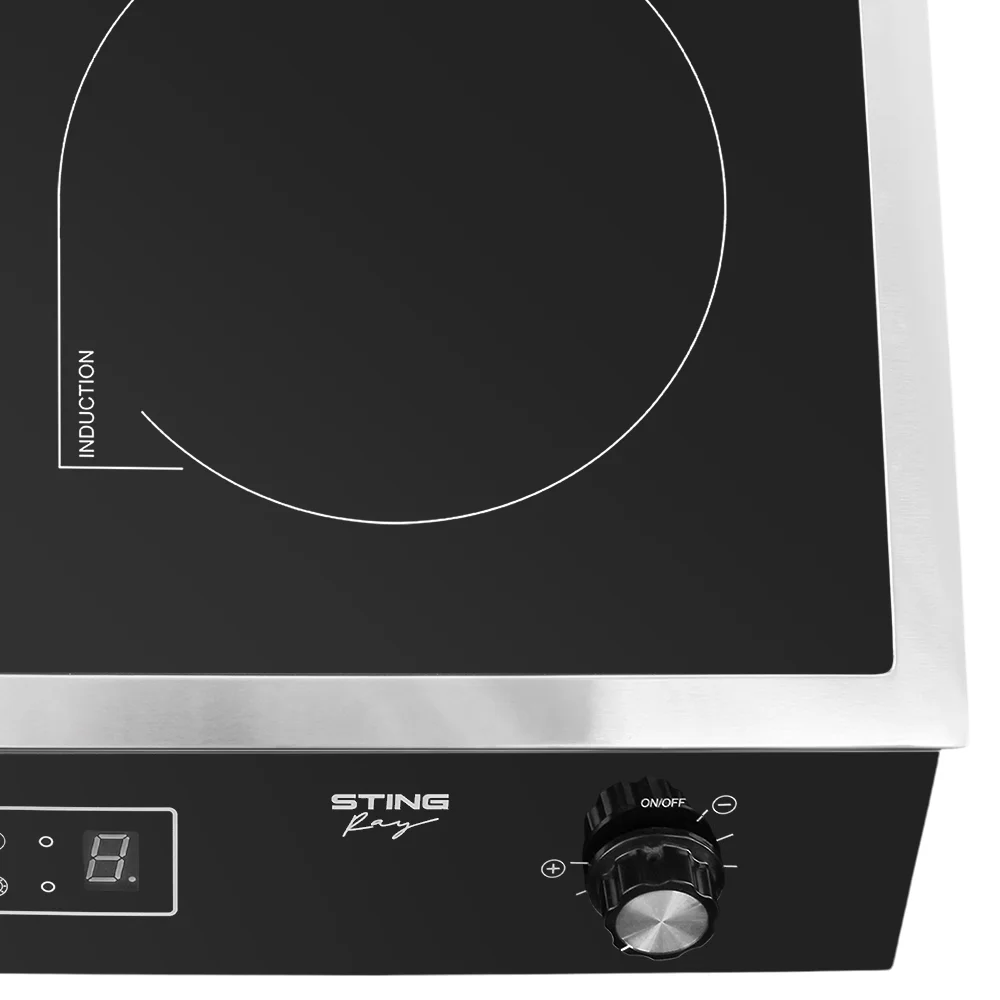 Черный электрическая индукционная безимпульсная плитка STINGRAY ST-HP3514A настольная