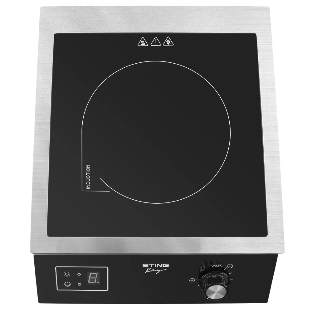 Черный электрическая индукционная безимпульсная плитка STINGRAY ST-HP3514A настольная