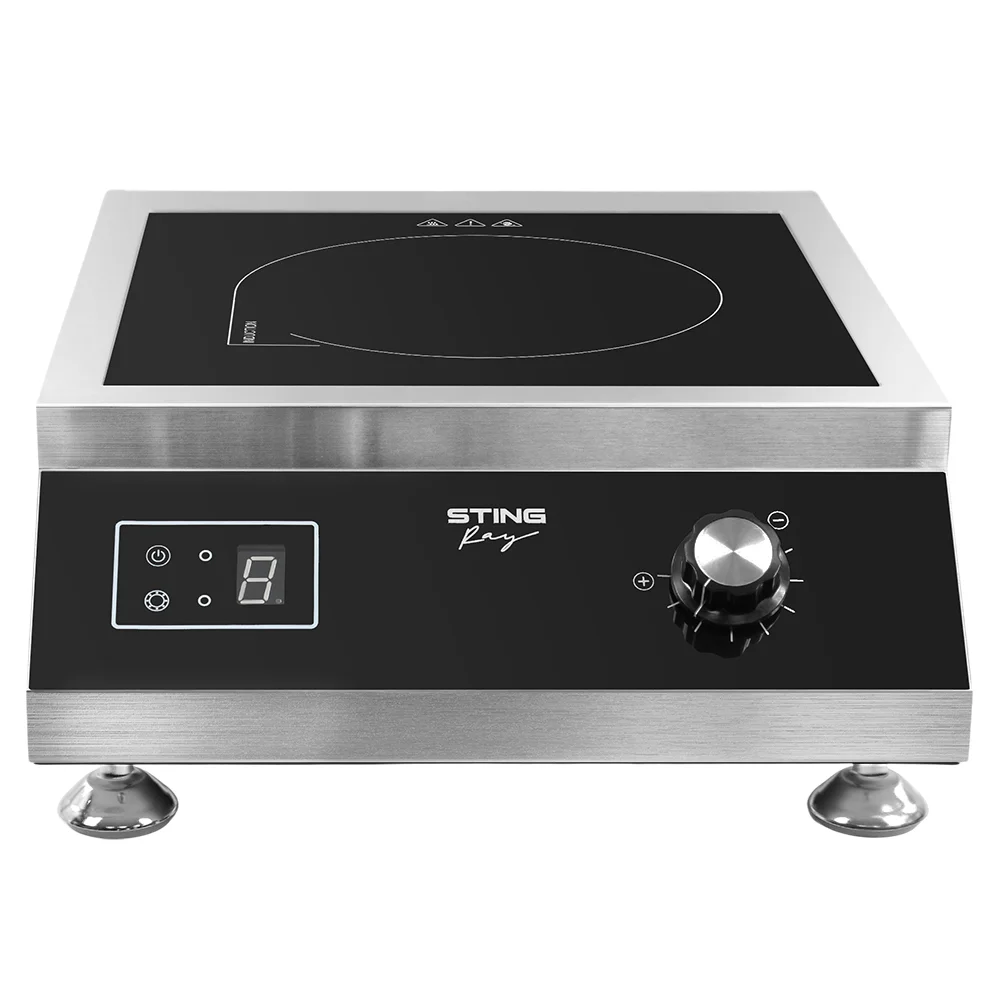 Черный электрическая индукционная безимпульсная плитка STINGRAY ST-HP3514A настольная