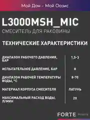 Смеситель "Oasis" L3000MShMic
