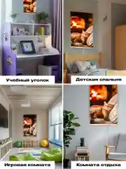 Конфетный обогреватель электрический Totmart 400 Вт настенный, инфракрасный, интерьерный, для дома, дачи