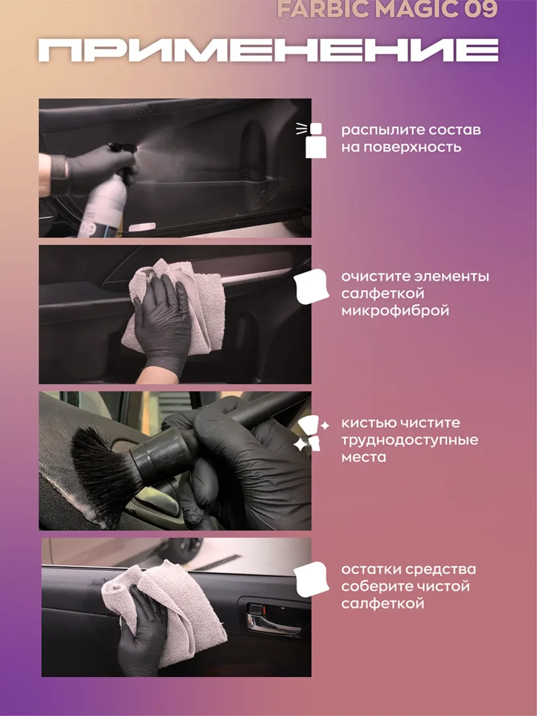 Набор автохимии для очистки салона / автокосметика для интерьера Smart Open Interior Box