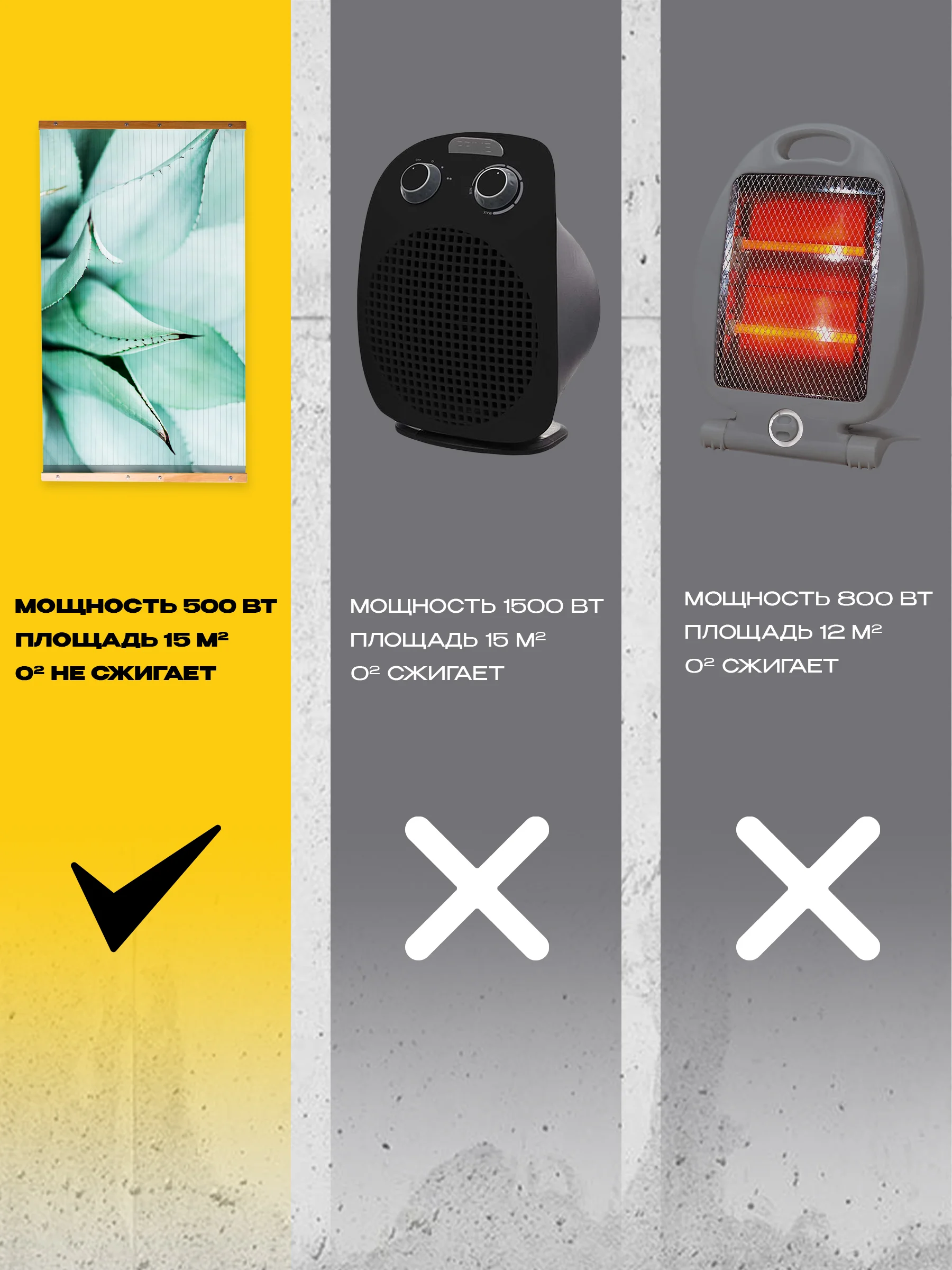 Кораллово-розовый обогреватель электрический Totmart 400 Вт настенный, инфракрасный, интерьерный, для дома, дачи