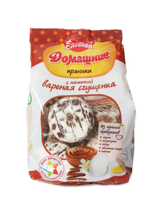 Пряники Домашние Сладкая Слобода с начинкой Вареная Сгущенка 300 гр