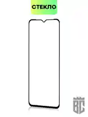 Прозрачный стекло для Infinix Smart 7 защитное BROSCORP с олеофобным покрытием и черной рамкой