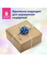Набор для декора и подарков 4 банта, 2 ленты, голография, цвет синий, сереб, Золотая Сказка