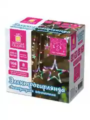 Гирлянда светодиодная занавес Звезды, электрическая новогодняя Золотая Сказка, 591356