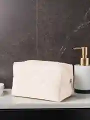 Слоновая кость косметичка меховая, плюшевая, большая, дорожная, объемная