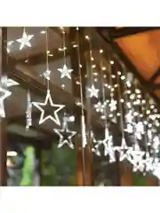 Гирлянда светодиодная LED, новогодняя "Звезды" занавес на окно, "Золотая Сказка", 591337