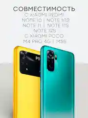Прозрачный плёнка для Xiaomi Redmi Note 10 10S 11 11S 12S POCO M5s, M4 Pro 4G гидрогелевая BROSCORP