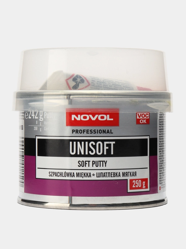 Шпатлевка Novol Unisoft 250 гр. универсальная / шпаклевка автомобильная