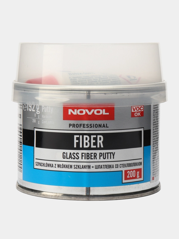Шпатлевка со стекловолокном Fiber 0.2кг  NOVOL