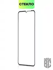 Прозрачный защитное стекло (1-2 шт) BROSCORP для Huawei Nova Y61 с олеофобным покрытием, черная рамка