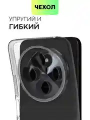 Прозрачный чехол для Xiaomi Redmi 14C, POCO C75 силиконовый BROSCORP матовый/ прозрачный защита камер