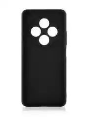 Черный чехол для Xiaomi Redmi 14C, POCO C75 силиконовый BROSCORP матовый/ прозрачный защита камер