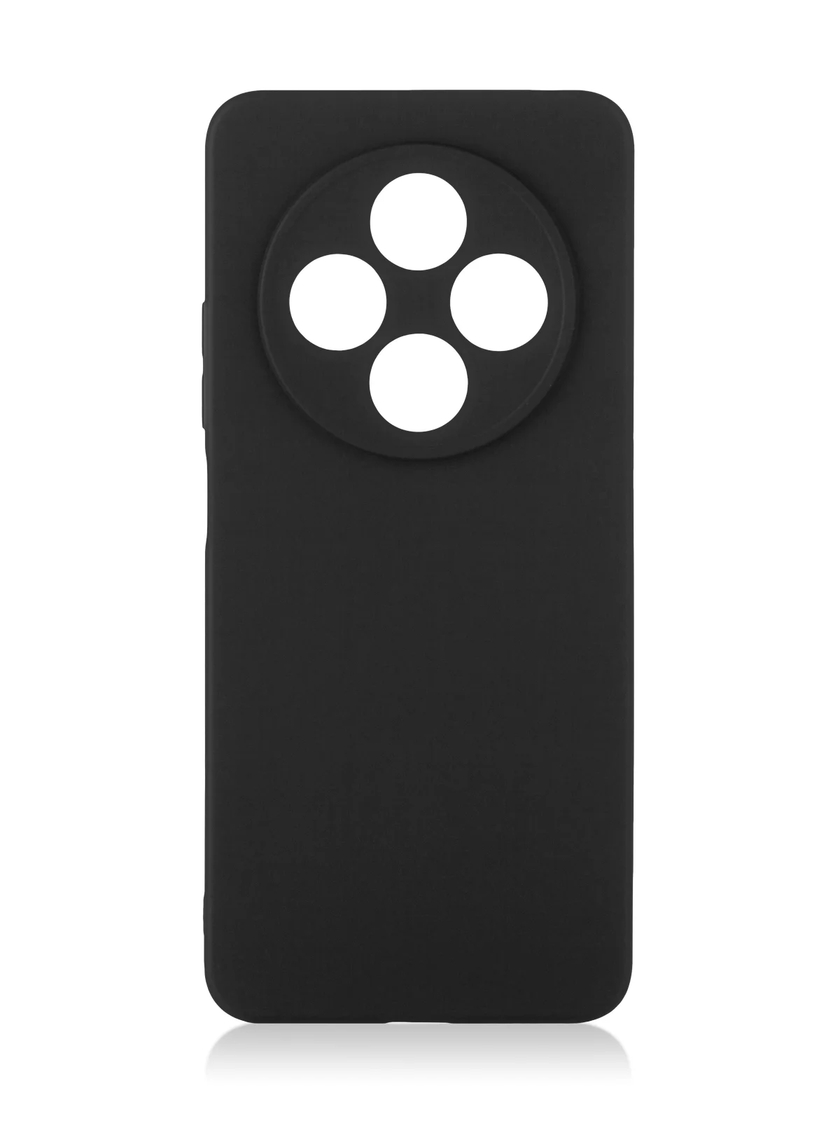 Черный чехол для Xiaomi Redmi 14C, POCO C75 силиконовый BROSCORP матовый/ прозрачный защита камер