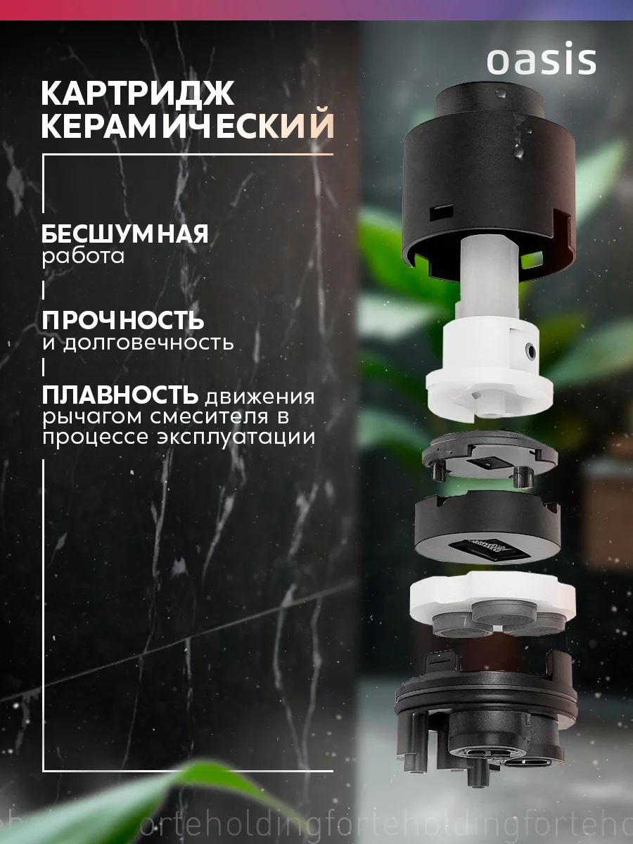 Серебряный смеситель "Oasis" SUS2002МCar