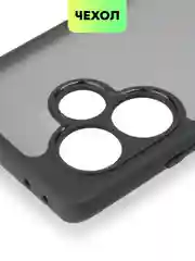 Черный чехол для Realme GT 6 /  6T / Neo 6 / Neo 6 SE пластиковый BROSCORP с силиконовой защитой