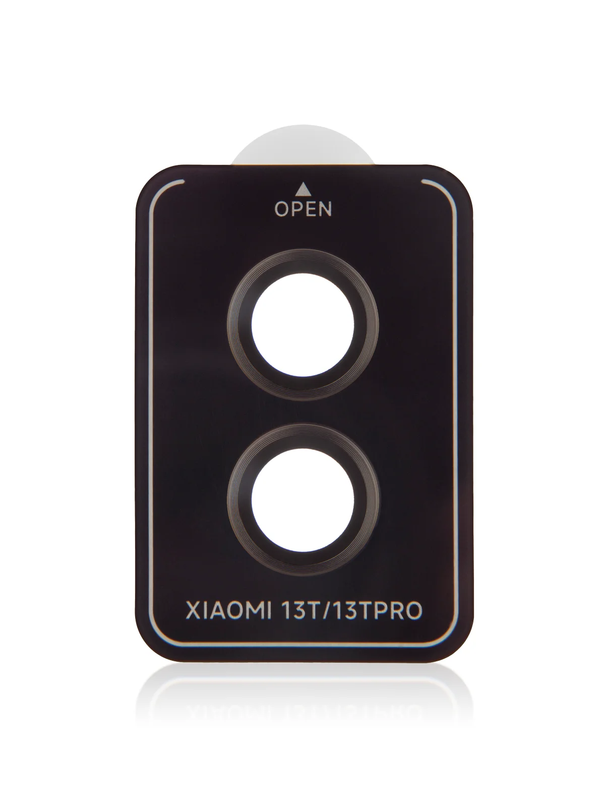 Угольный cтекло на камеру для Xiaomi 13T, 13T Pro защитное BROSCORP закаленное прозрачное накладки