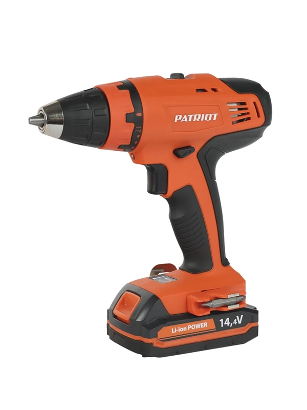 Дрель-шуруповерт аккумуляторная Patriot BR 140LI, 14,4 В, 2 x 1,5 Ач Li-ion, ЗУ