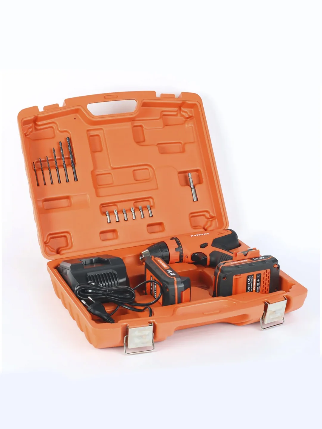 Дрель-шуруповерт аккумуляторная Patriot BR 140LI, 14,4 В, 2 x 1,5 Ач Li-ion, ЗУ