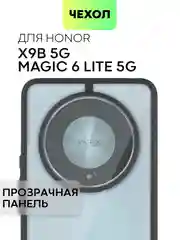 Прозрачный чехол для Honor X9b 5G/ Magic 6 Lite 5G пластиковый BROSCORP с силиконовой окантовкой