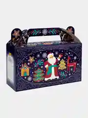 Синий новогодняя коробка для конфет