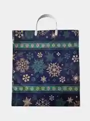 Терракотовый новогодние пакеты 40 х 44 см / Подарочные пакеты с пластиковой ручкой / Пакет на Новый год